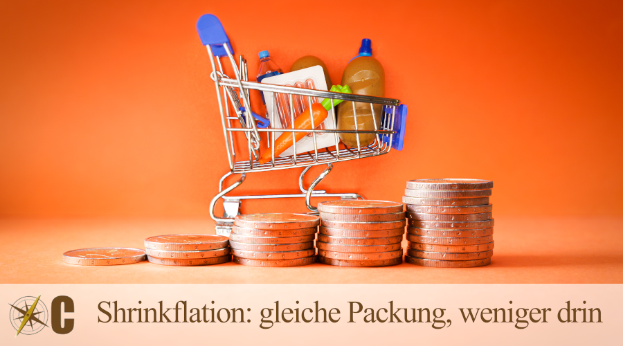 Shrinkflation: gleiche Packung, weniger drin